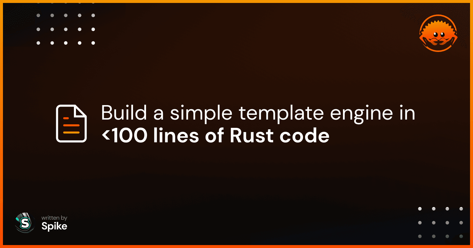 Build a simple template engine in <100 lines of Rust code